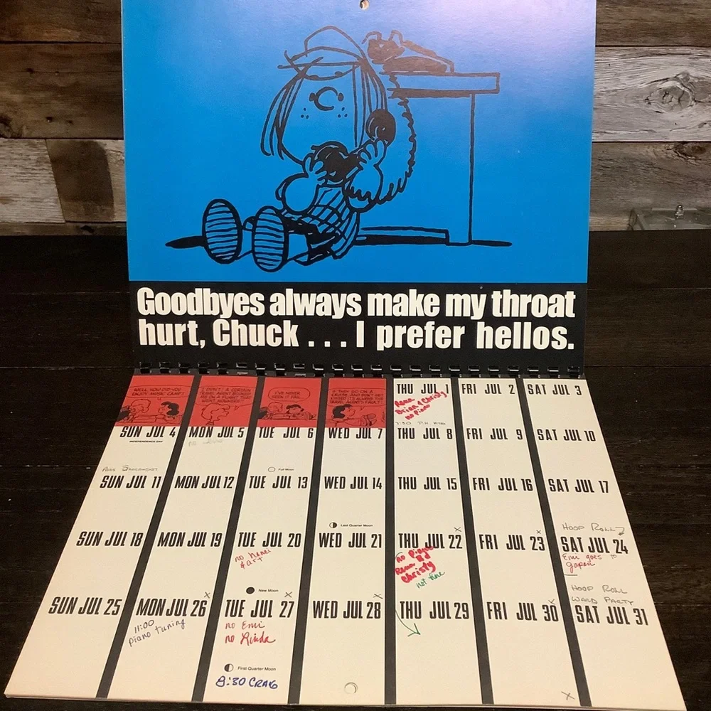 Snoopy 1982 Week by Week Charlie Brown
